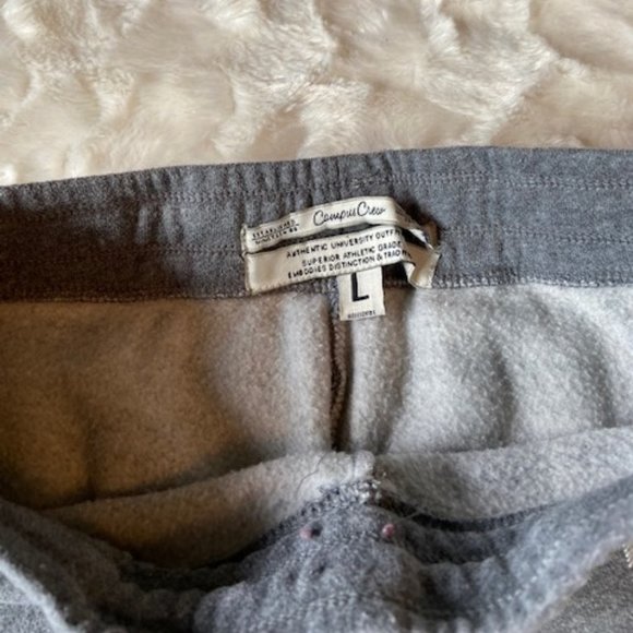 2/$40 Campus Crew Muskoka Grey Capri Joggers Girls Size L - Picture 4 of 12